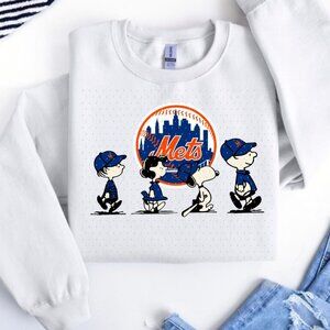 new york mets snopy walking Sweatshirt shirt retro vtg tee